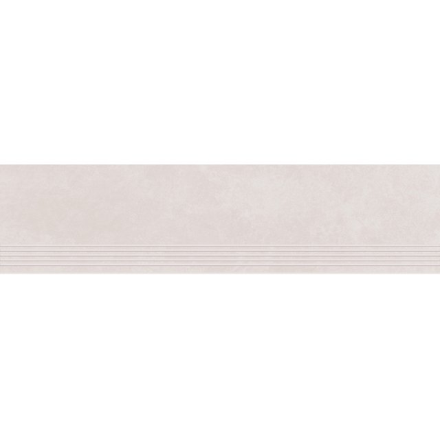 Gres szkliwiony stopnica ARES white mat 29,8x119,8 gat. I