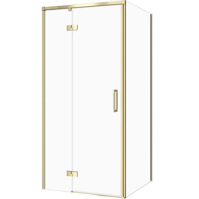 CERSANIT Kabina prysznicowa kwadratowa LARGA złoty mat, lewa 90x90 sz