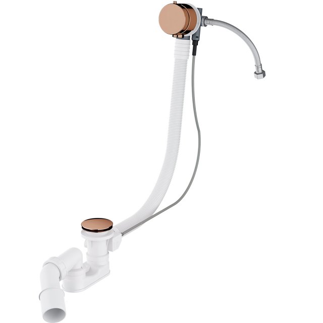 OMNIRES Syfon wannowy CGS przelewowo-odpływowo-napełniający miedź poł