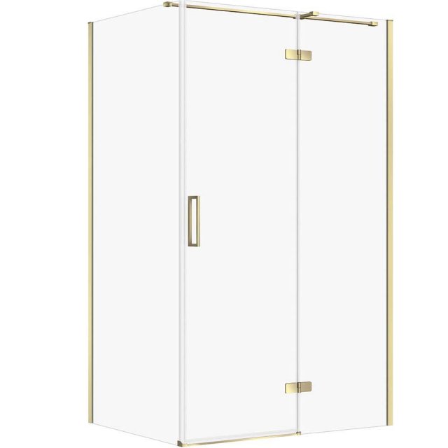 CERSANIT Kabina prysznicowa prostokątna JOTA 120x90 prawa złota, szkł