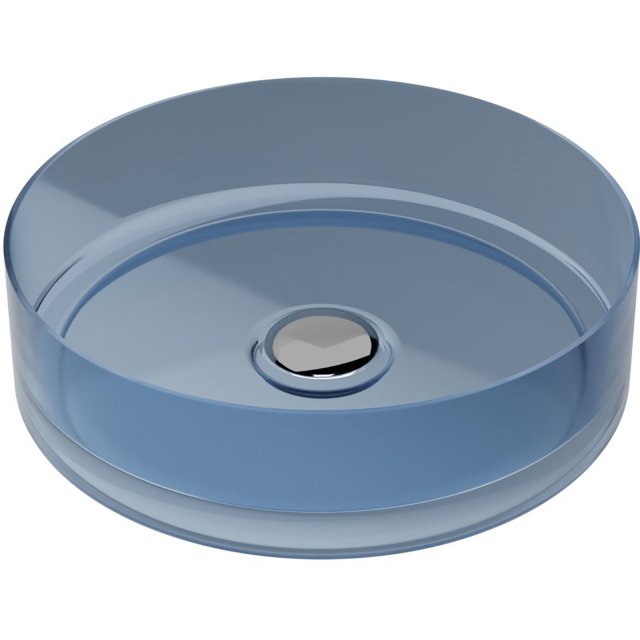 BESCO Umywalka nablatowa ENYA 36 z syfonem Blue Wave #UME-36-OBC