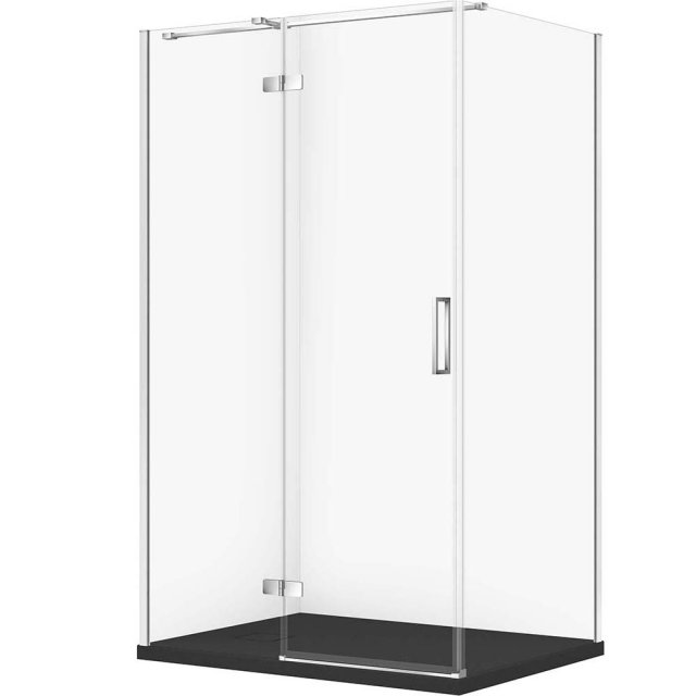 CERSANIT Zestaw kabina prostokątna JOTA lewa 120x90 chrom, brodzik TA