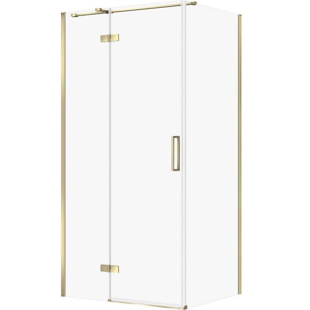 CERSANIT Kabina prysznicowa prostokątna JOTA 100x80 lewa złota, szkło