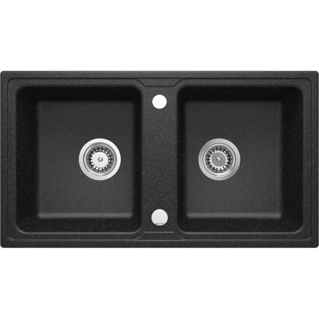 DEANTE Zlewozmywak granitowy ZORBA grafit 2-komorowy ZQZ_2203