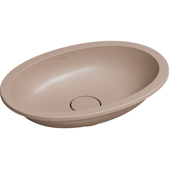 OMNIRES Umywalka podblatowa SHELL M+ 48x31 beżowa mat SHELL480UPDB