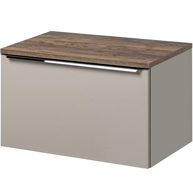 COMAD Szafka podumywalkowa SANTA FE TAUPE z blatem OAK 80 cm