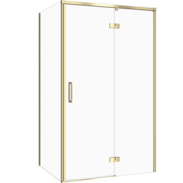 CERSANIT Kabina prysznicowa prostokątna LARGA złota, prawa 120x80 szk