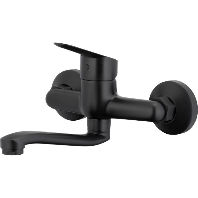 KFA Bateria umywalkowa ścienna SPARC czarna 5410-810-81