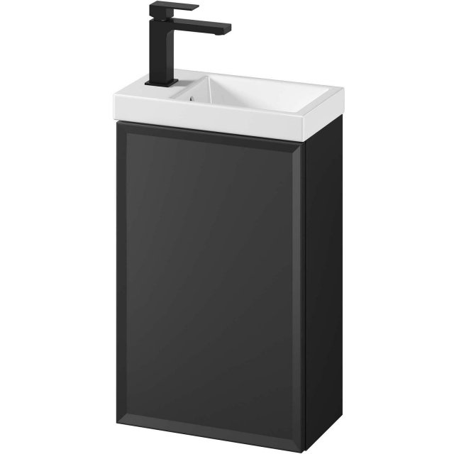 CERSANIT Szafka z umywalką MILOS 40 czarny mat S801-569