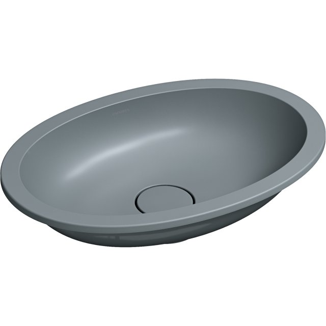 OMNIRES Umywalka podblatowa SHELL M+ 48x31 szara mat SHELL480UPAG