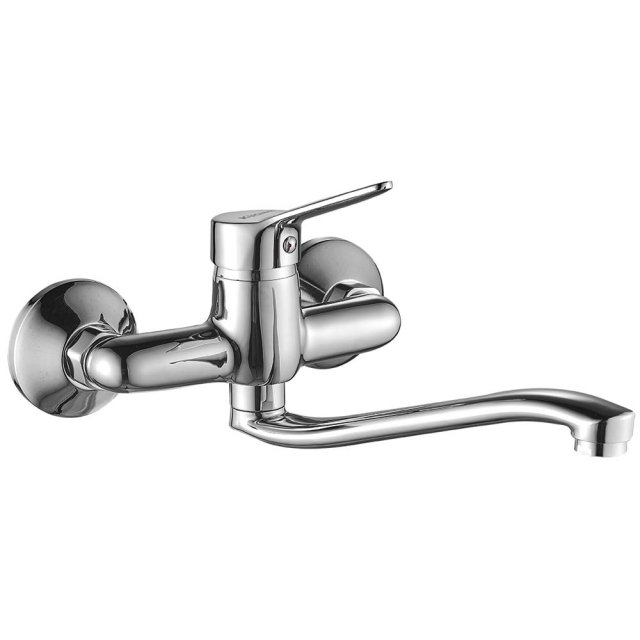 KUCHINOX Bateria zlewozmywakowa ścienna TIBI z obrotową wylewką chrom