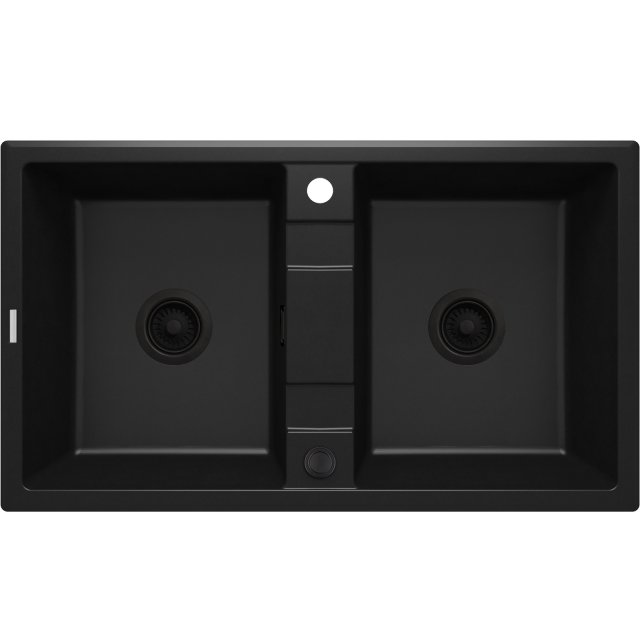 DEANTE Zlewozmywak granitowy ERIDAN nero 2-komorowy ZQE_N203