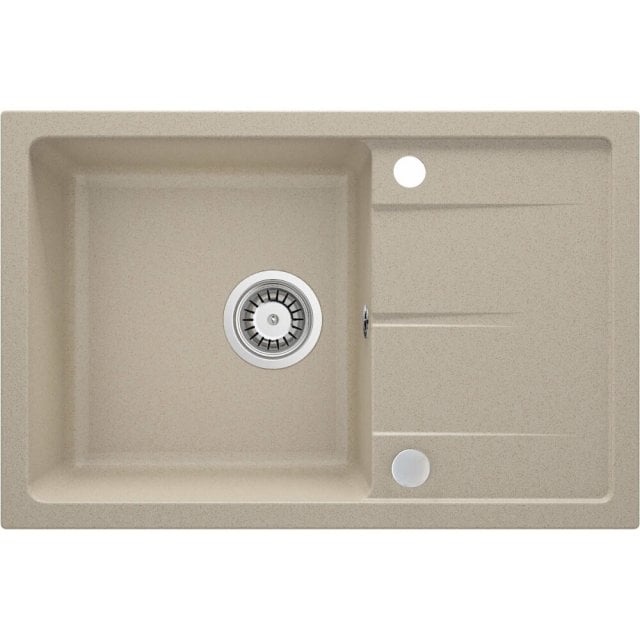 DEANTE Zlewozmywak granitowy LEDA 1-komorowy z ociekaczem piasek ZRD_