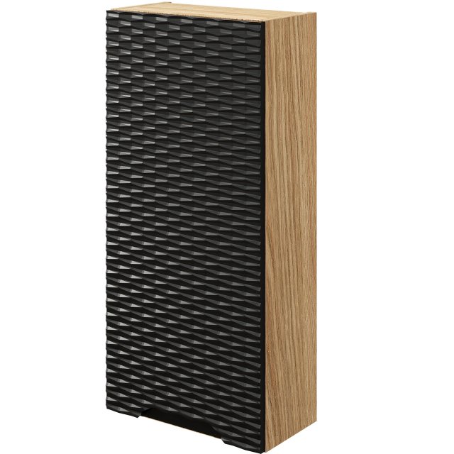 COMAD Szafka łazienkowa wisząca OCEAN BLACK z drzwiami 35 cm 83-35-1D