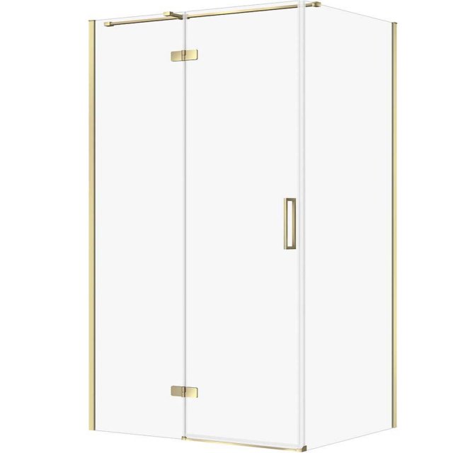 CERSANIT Kabina prysznicowa prostokątna JOTA 120x90 lewa złota, szkło