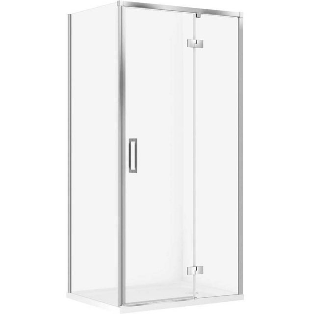 CERSANIT Kabina prysznicowa LARGA prawa chrom 100x80 z brodzikiem TAK