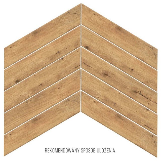 Gres szkliwiony Rustic Bronze CHEVRON 9,75x53,1 LEWY gat. I