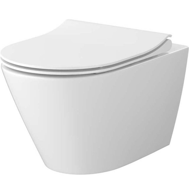 CERSANIT Miska zawieszana CITY PRO oval, spłukiwanie wirowe, deska S