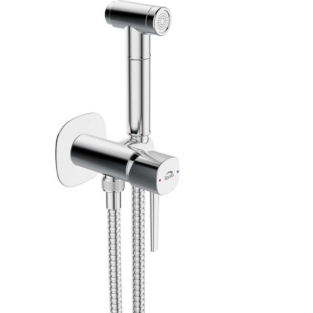 LAVEO Bateria bidetowa podtynkowa POLA z zestawem natryskowym typu bi