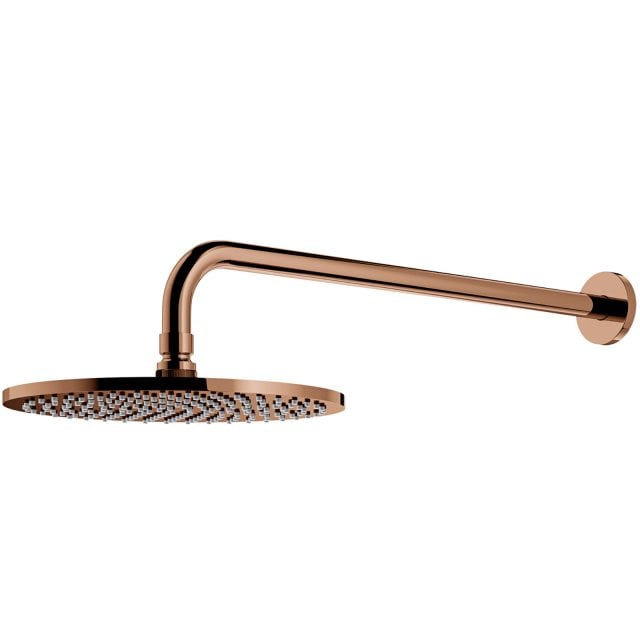 OMNIRES Deszczownica SLIMLINE o25 cm z ramieniem miedź połysk WGSET1C