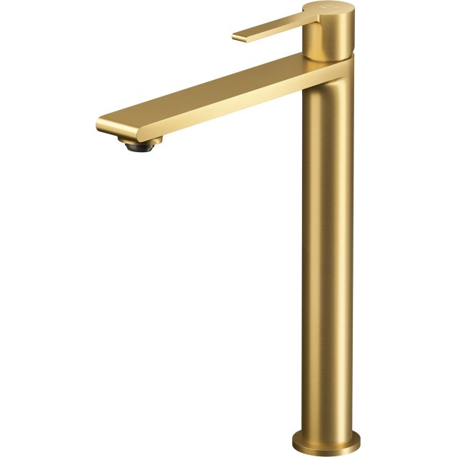 CERSANIT Bateria umywalkowa stojąca VIRGO wysoka, złota szczotkowana