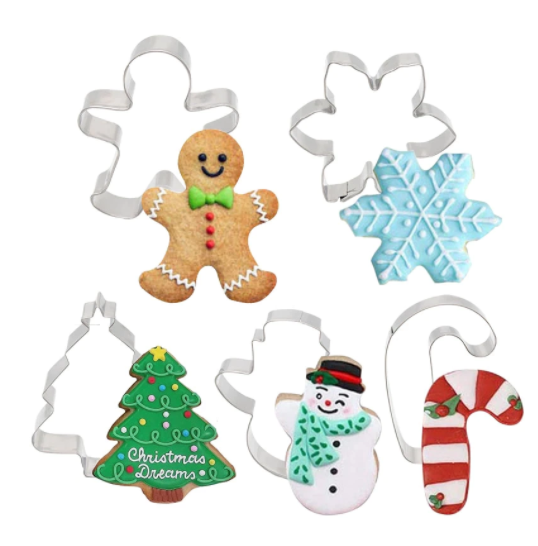 Zestaw 5 świątecznych foremek do ciastek
