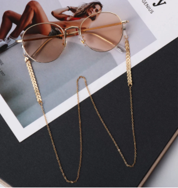 Złoty Łańcuszek do Okularów przeciwsłonecznych