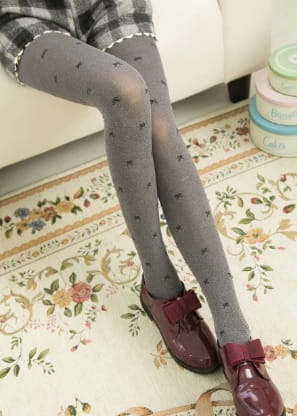 Rajstopy damskie wzór kokardki 01