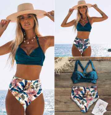 Strój Kąpielowy z wysoką talią F001