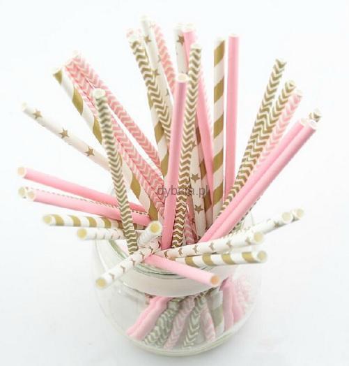 Papierowe słomki URODZINY ŚLUB PRZYJĘCIE