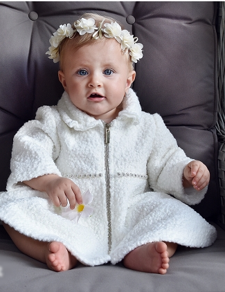 Płaszczyk dla dziewczynki do chrztu