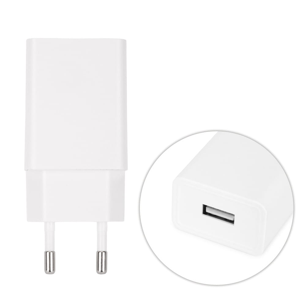 Zasilacz sieciowy adapter 5W USB-A biały