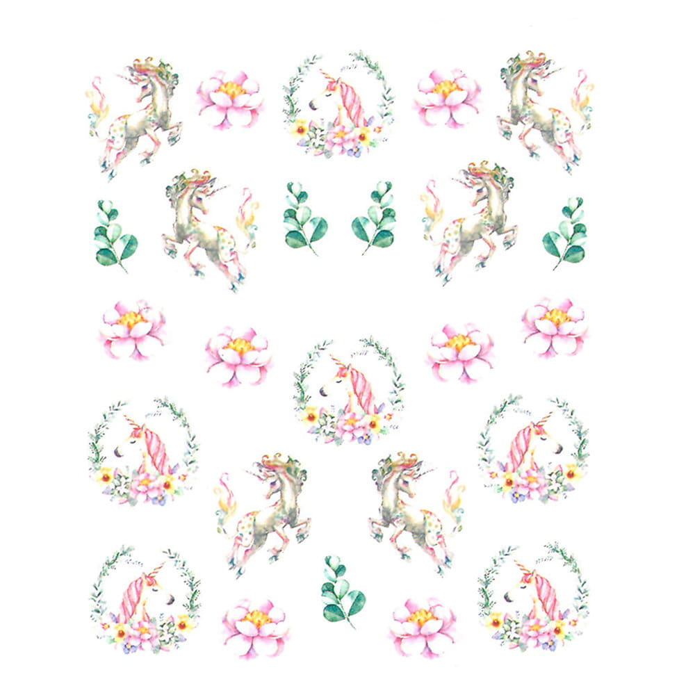 Naklejki wodne do paznokci unicorn STZ-634