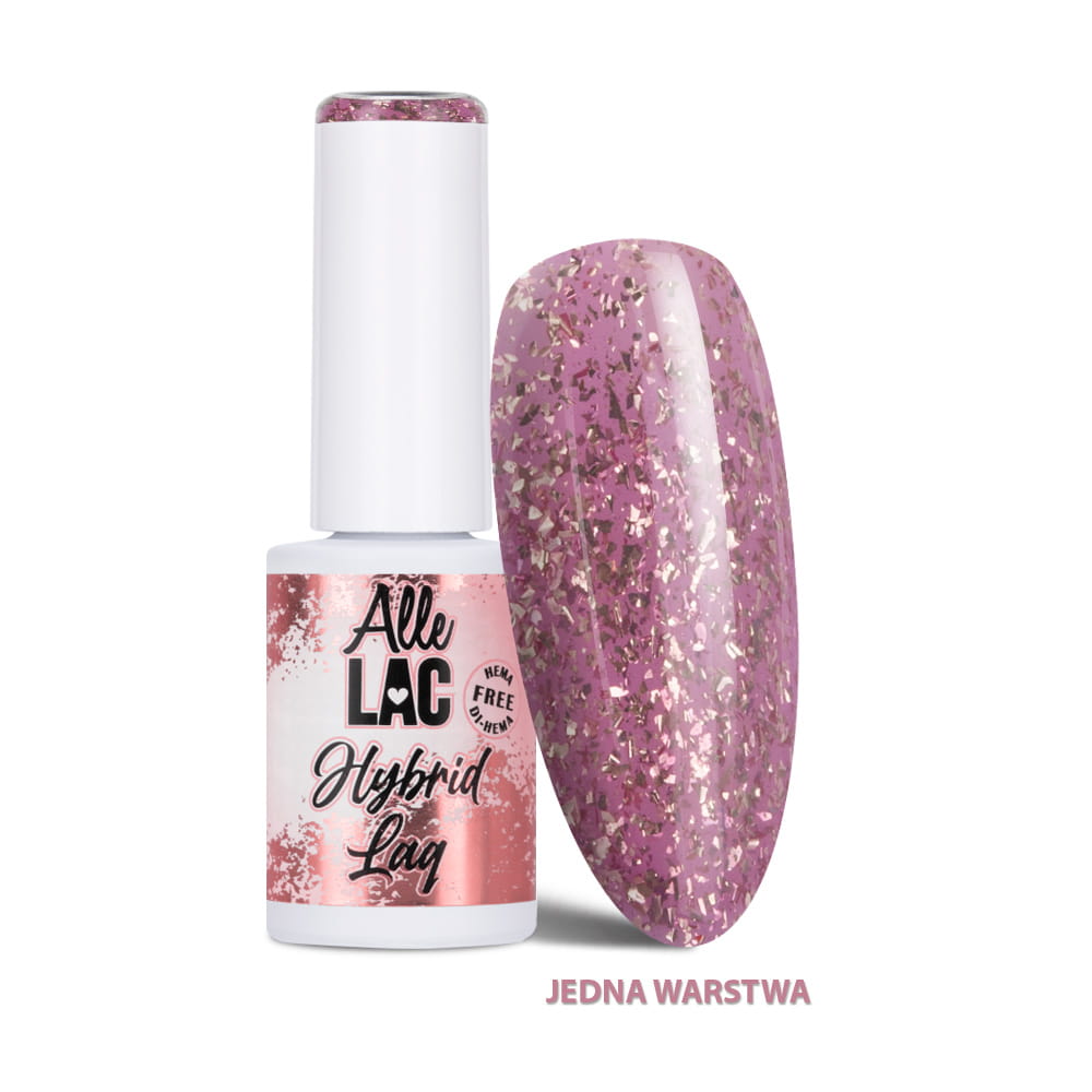 Lakier hybrydowy LED/UV Gel Polish Pinks Electric Glitter AlleLac HEMA/Di-HEMA Free 6g