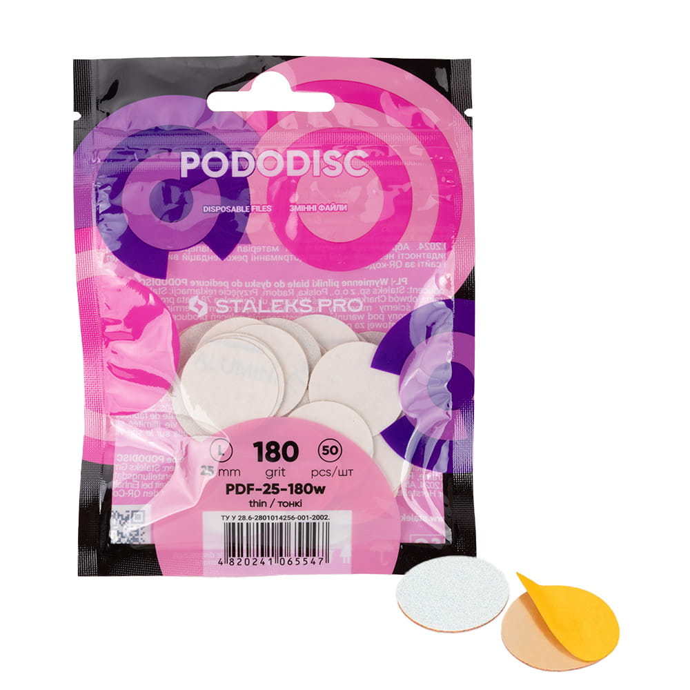 Nakładki ścierne tarcze wymienne 180 grit do PODODISC Staleks Expert rozmiar L 25 mm 50 szt