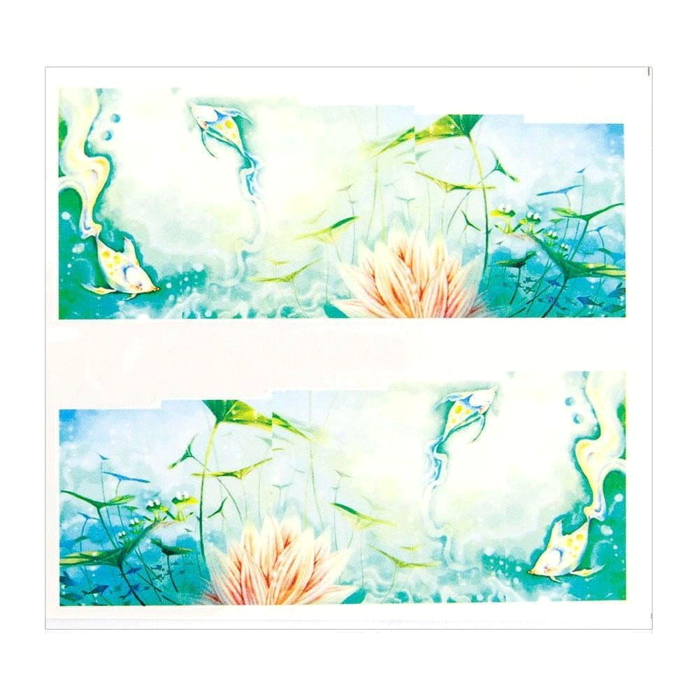 Naklejki wodne do paznokci arkusz 7 x 6,5 cm na 10 palców c Nr 202