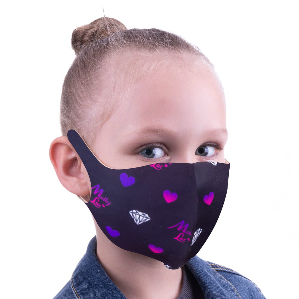 Maska maseczka ochronna z nanosrebrem wielokrotnego użytku premium MollyLac XS 1 szt