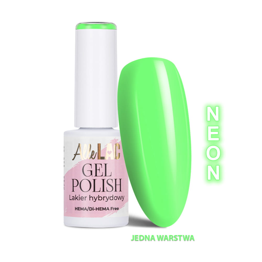 Lakier hybrydowy LED/UV Gel Polish Greens G2 Neon AlleLac HEMA/Di-HEMA Free 6g