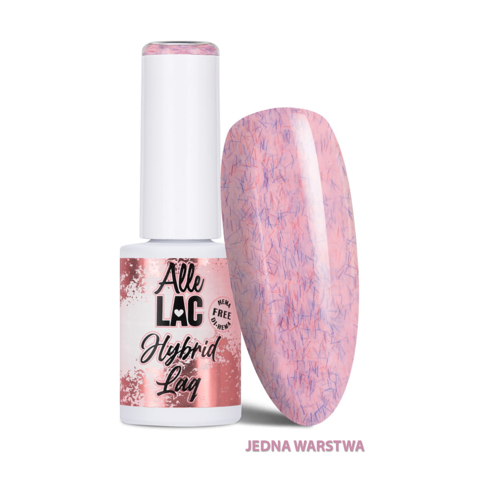 Lakier hybrydowy LED/UV Gel Polish Pinks Rose Fluff AlleLac HEMA/Di-HEMA Free 6g