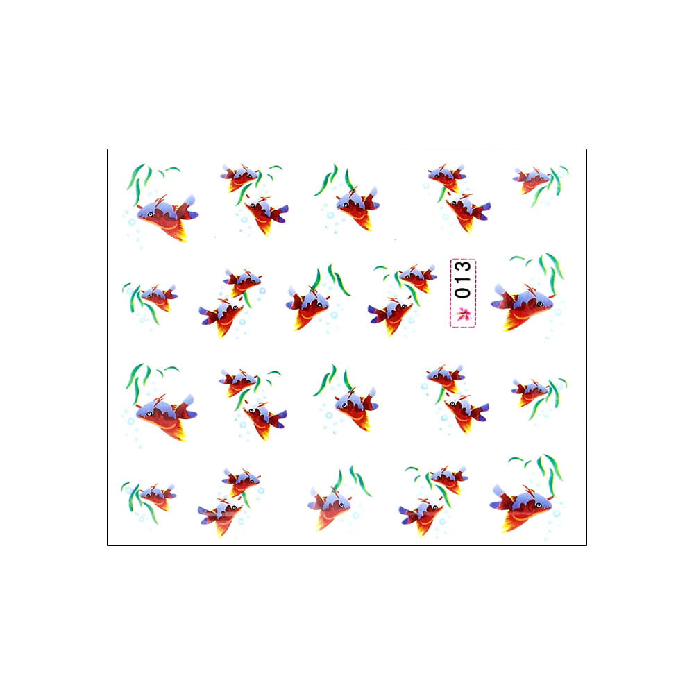 Naklejki wodne do paznokci ryby Nr 013