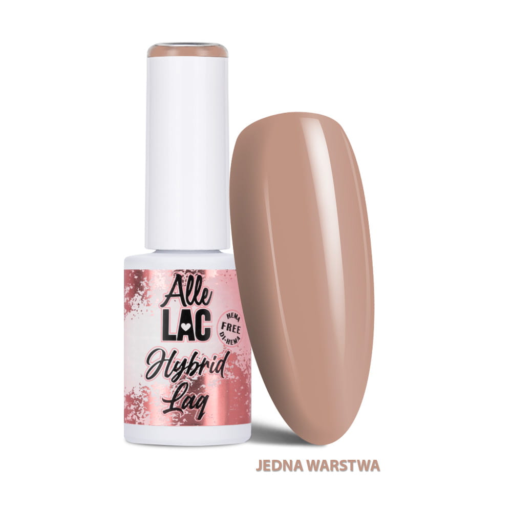Lakier hybrydowy LED/UV Gel Polish Nudes Toffee AlleLac HEMA/Di-HEMA Free 6g