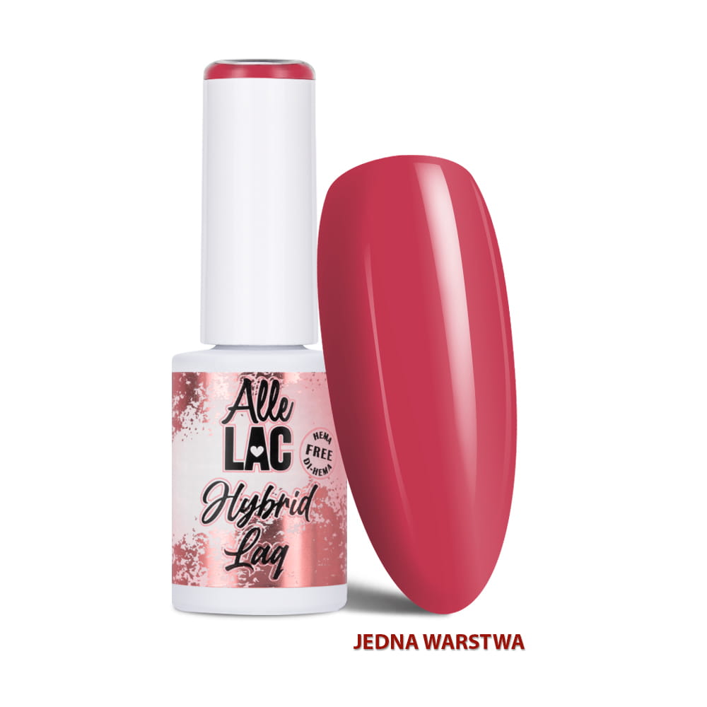Lakier hybrydowy LED/UV Gel Polish Reds R4 Fire Red AlleLac HEMA/Di-HEMA Free 6g