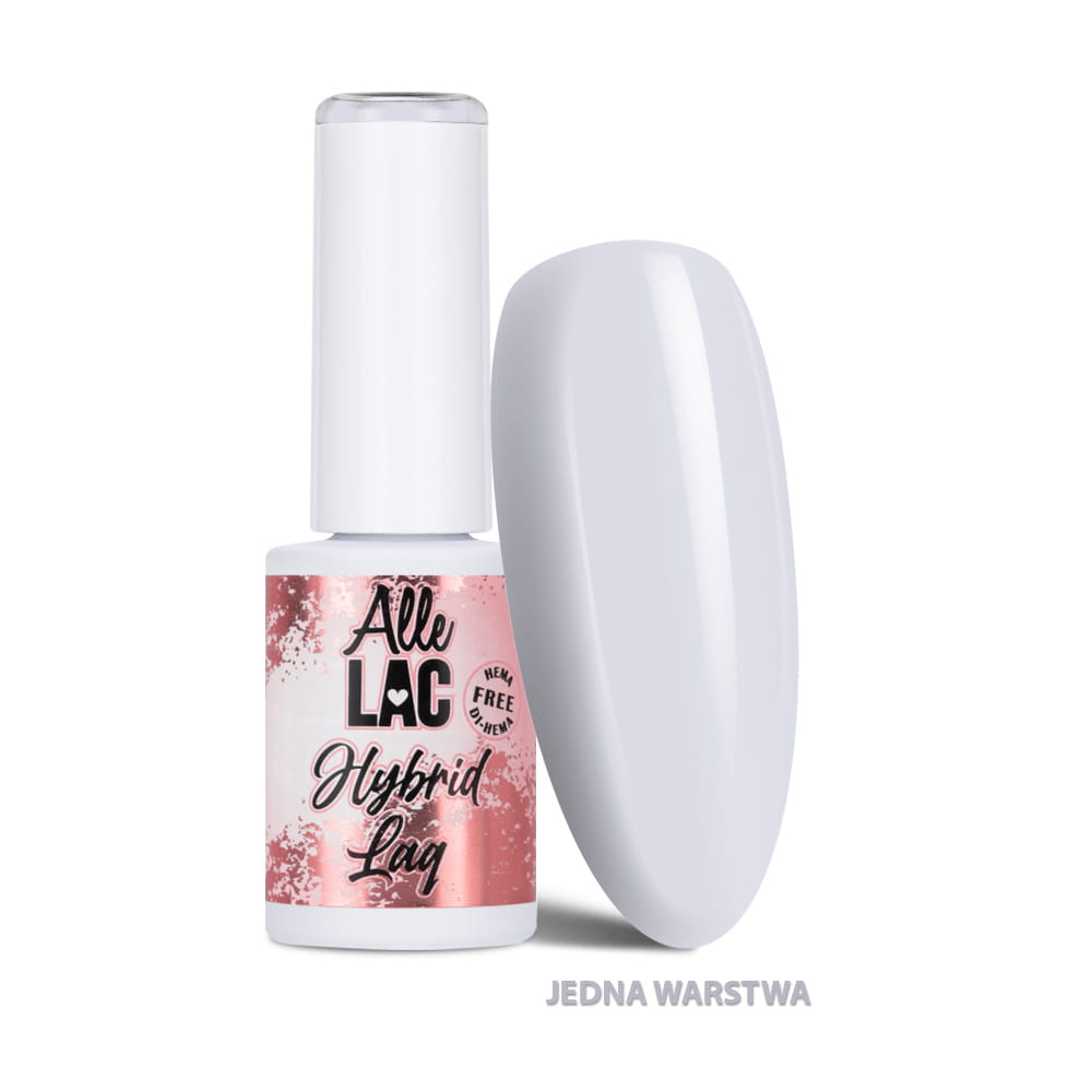 Lakier hybrydowy LED/UV Gel Polish Whites W2 Light Grey AlleLac HEMA/Di-HEMA Free 6g