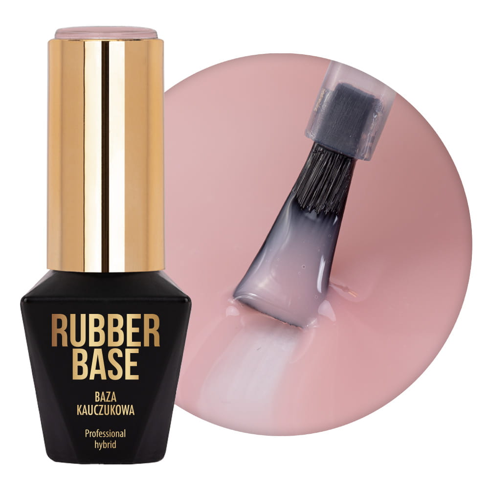 Baza kauczukowa do lakierów hybrydowych Rubber Base Molly Nails Creme de Nude 10 g