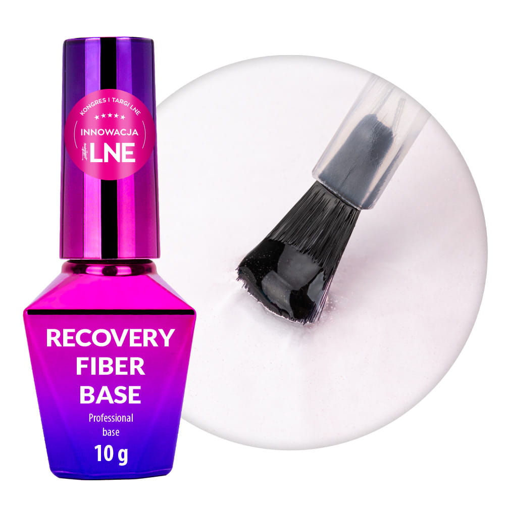 Baza hybrydowa Recovery Fiber Base Molly Nails Clear Pink 10g