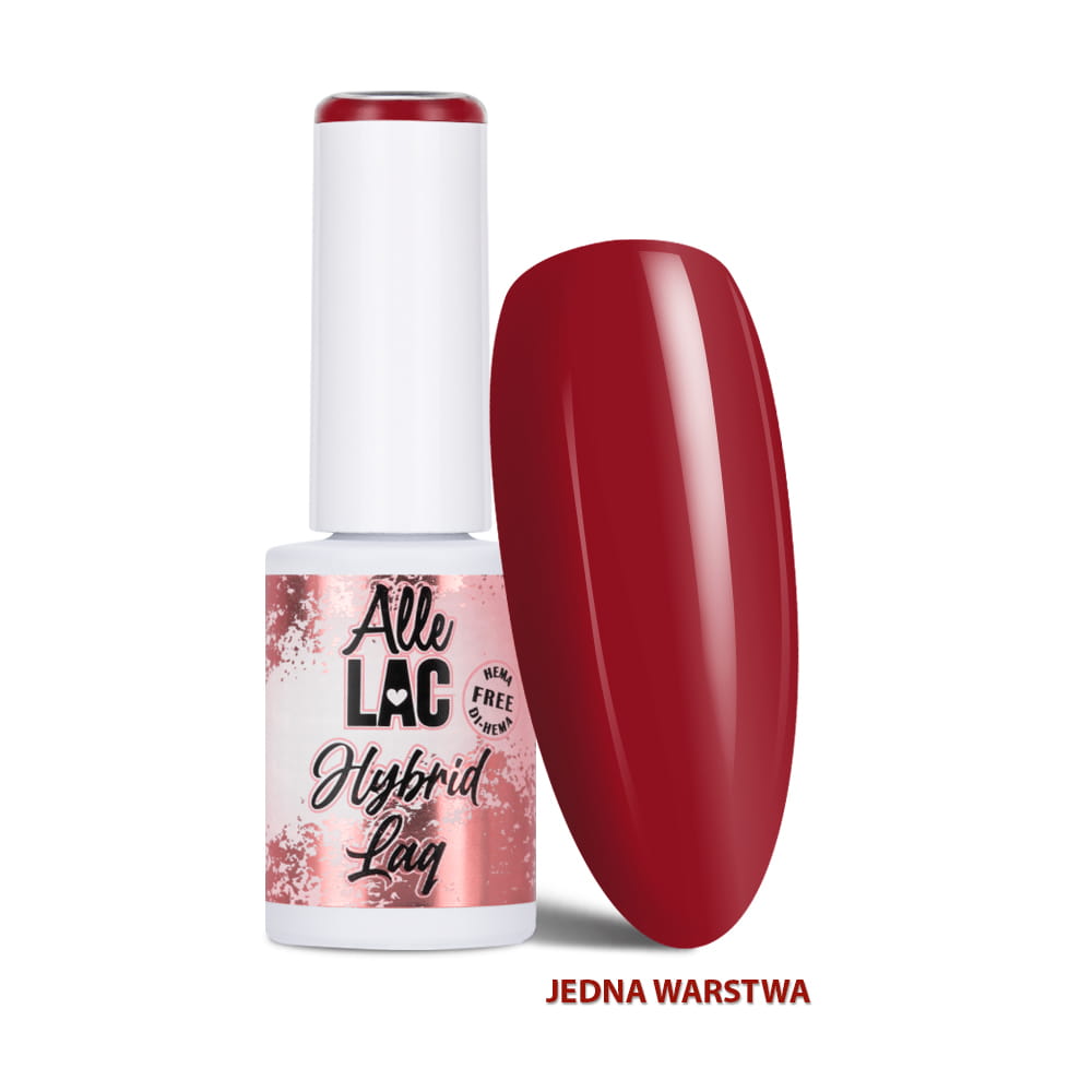 Lakier hybrydowy LED/UV Gel Polish Reds Maroon Flame AlleLac HEMA/Di-HEMA Free 6g