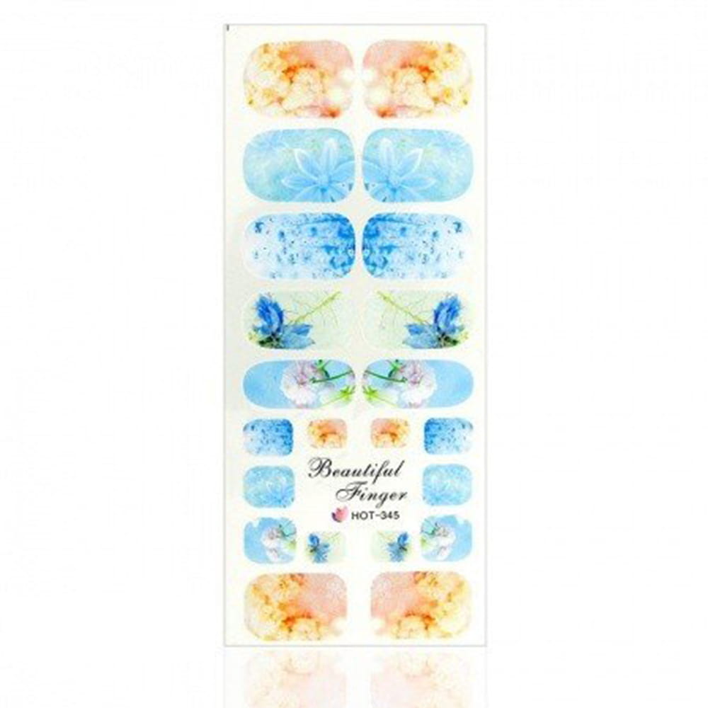 Naklejki wodne do paznokci arkusz 12,7 x 5,5 cm hot Nr 345