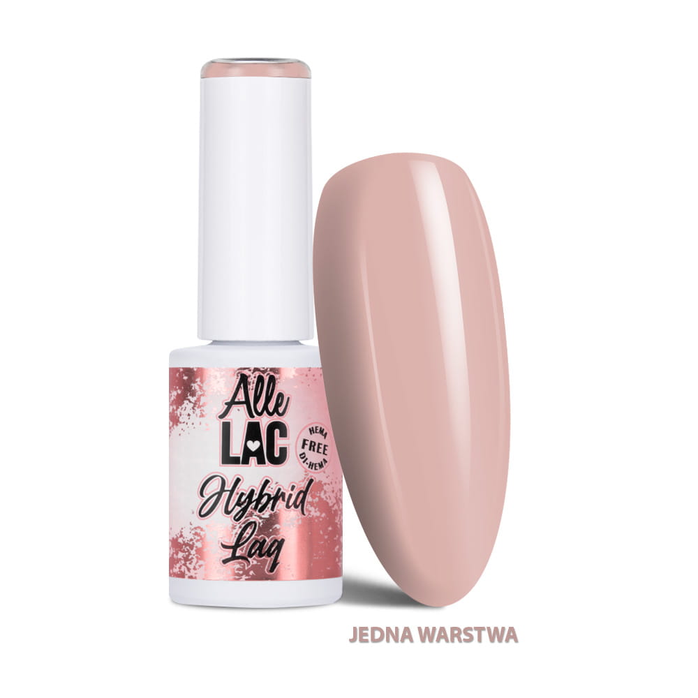 Lakier hybrydowy LED/UV Gel Polish Nudes N12 Creamy Coffee AlleLac HEMA/Di-HEMA Free 6g