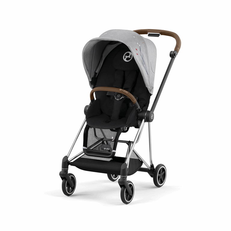 Cybex Mios 3.0 Fashion Collection - wózek spacerowy z gondolą Lux-Koi Crystallized-Chrome z czarną rączką