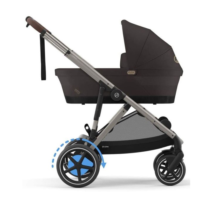 Cybex e-Gazelle S - elektryczny wózek głęboko-spacerowy-Chocolate Brown (Taupe Frame)